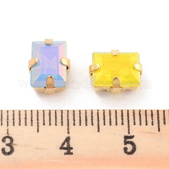 Rectangle Opal Sew On Rhinestones&nbsp;RGLA-G024-05B-G