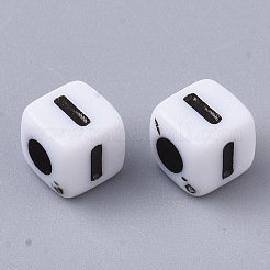 White Opaque Acrylic Beads&nbsp;MACR-R869-02I