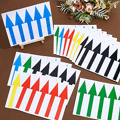 15 Sheets 5 Colors Rectangle PVC Self-Adhesive Arrows Guide Label Stickers&nbsp;DIY-GF0013-06