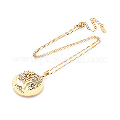 304 Stainless Steel Pendant Necklaces&nbsp;NJEW-T018-56G