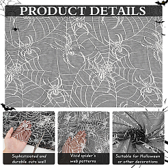Spider Pattern Polyester Fabric&nbsp;DIY-WH0496-74A-01