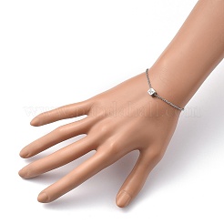 Brass Micro Pave Clear Cubic Zirconia Charms Bracelets&nbsp;BJEW-JB05400