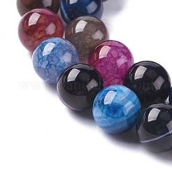 Natural Striped Agate/Banded Agate Beads Strands&nbsp;G-G582-10mm-53