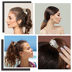 4Pcs 4 Style Lovely Pearl Rhinestone Claw Hair Clips&nbsp;PHAR-CP0001-05