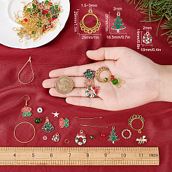 DIY Christmas Theme Earring Making Kits&nbsp;DIY-SC0019-45