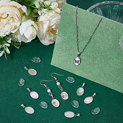 50Pcs 304 Stainless Steel Pendant Cabochon Settings&nbsp;STAS-UN0064-64