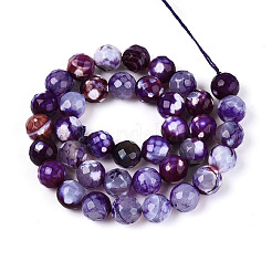 Dyed & Heated Natural Fire Crackle Agate Beads Strands&nbsp;G-N359-01B-07