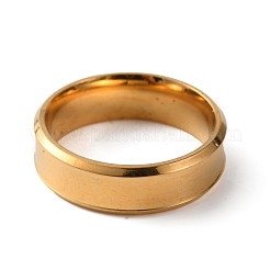 201 Stainless Steel Plain Band Ring for Women&nbsp;RJEW-WH0010-07A-G