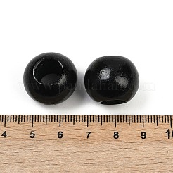 Spray Painted Wood European Beads&nbsp;WOOD-F017-05D