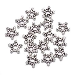 Antique Silver Tone Star Tibetan Style Spacer Beads&nbsp;X-AA121