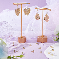 24Pcs 3 Style Teardrop & Shell & Heart Alloy Stud Earrings Findings&nbsp;FIND-BBC0002-76