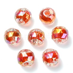 UV Plating Transparent Acrylic European Beads&nbsp;OACR-F004-03D