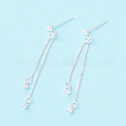 925 Sterling Silver Stud Earring Findings&nbsp;STER-P047-11B-S