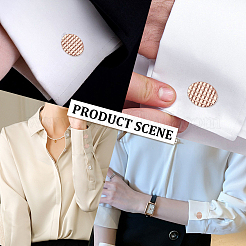 2 Pairs Brass Cufflinks for Men&nbsp;FIND-WR0011-06