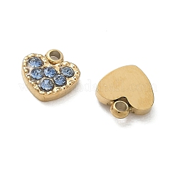 304 Stainless Steel Micro Pave Cubic Zirconia Charms&nbsp;CU-CBA5775-02G