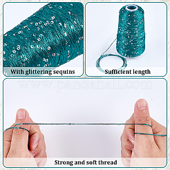 2 Rolls 2 Colors Polyester Sparkle Sequin Yarn&nbsp;OCOR-CY0002-52A