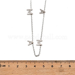 Mother's Day 304 Stainless Steel Letter MAMA Pendant Necklaces for Women&nbsp;NJEW-Z117-01P