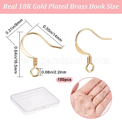 100Pcs Brass Earring Hooks&nbsp;KK-CN0001-79