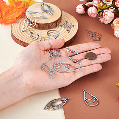 14Pcs 7 Style Stainless Steel Pendants&nbsp;STAS-PJ0001-46