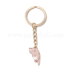 2Pcs Cat Shaped Alloy Enamel Keychains&nbsp;KEYC-JKC01065