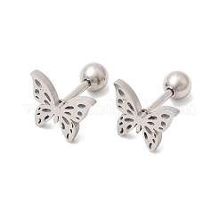 304 Stainless Steel Nose Bone Rings&nbsp;STAS-B126-14P-01