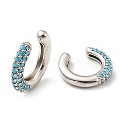 Cubic Zirconia C-Shaped Cuff Earrings&nbsp;EJEW-G295-19P-03