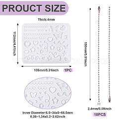 Heart Star DIY Silicone Pendant Molds&nbsp;DIY-TA0010-95