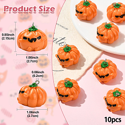 10Pcs Halloween Opaque Resin Pendants&nbsp;RESI-YW0004-94