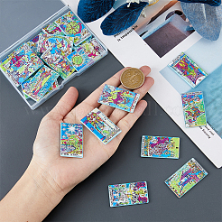 22Pcs 22 Style Printed Acrylic Pendants&nbsp;OACR-DC0001-22B