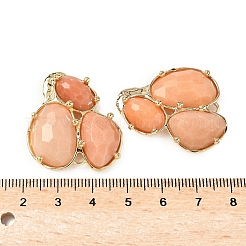 Natural Topaz Jade Links connectors&nbsp;G-E526-28R