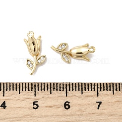 Brass Micro Pave Cubic Zirconia Pendants&nbsp;KK-A275-04B-G