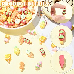 70Pcs 7 Styles Fruit Opaque Resin Cabochons&nbsp;CRES-CJ0001-84