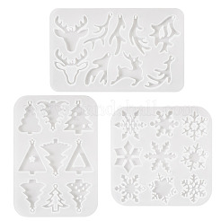 3Pcs 3 Styles DIY Food Grade Silicone Molds&nbsp;AJEW-TA0001-88B
