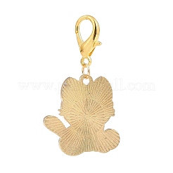 Cat with Yarn Ball Alloy Enamel Pendants Decorations&nbsp;HJEW-JM00828