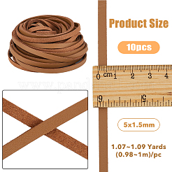 10Pcs Flat PU Leather Cord&nbsp;WL-DC0001-02D