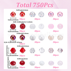 750Pcs 15 Styles Valentine's Day DIY Beads Kits&nbsp;DIY-SP0006-64A