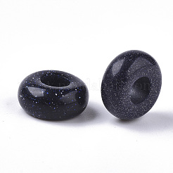 Synthetic Blue Goldstone European Beads&nbsp;G-Q503-02