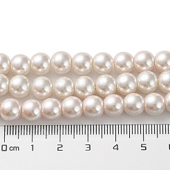 (Defective Closeout Sale: Fading) Baking Paint Pearlized Glass Pearl Round Bead Strands&nbsp;HY-XCP0001-12