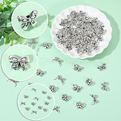 90Pcs 3 Styles Tibetan Style Alloy Beads&nbsp;FIND-PA0001-52
