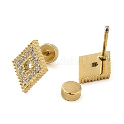 304 Stainless Steel Stud Earrings with Rhinestone&nbsp;EJEW-G364-11G