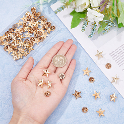 40pcs Alloy Star Brooch&nbsp;AJEW-FH0004-23G