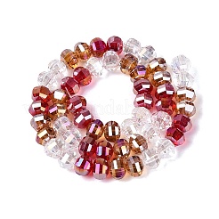 Electroplate Transparent Glass Beads Strands&nbsp;EGLA-N022-14A-B04