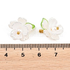 30Pcs Acrylic with Plastic Pearl Charms&nbsp;PALLOY-JF04066