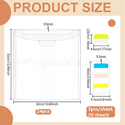24Pcs PP File Pockets&nbsp;AJEW-WH0596-830