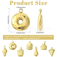 14Pcs 7 Styles 304 Stainless Steel Pendants&nbsp;STAS-CJ0003-55