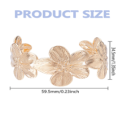 1Pc Floral Iron Cuff Bangles for Women&nbsp;BJEW-LP0004-11