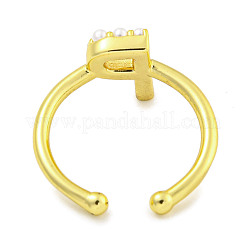 Rack Plating Brass Open Cuff Rings for Women&nbsp;RJEW-F162-01G-P