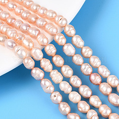 Natural Cultured Freshwater Pearl Beads Strands&nbsp;PEAR-N012-05Y-03