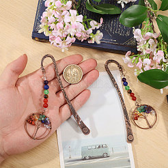 2Pcs Tibetan Style Alloy Hook Bookmarks&nbsp;AJEW-GL0003-51