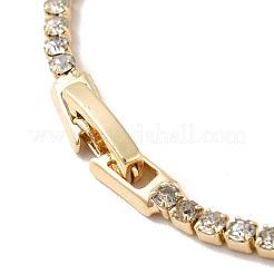 Clear Cubic Zirconia Tennis Bracelet with Enamel Teardrop Evil Eye&nbsp;BJEW-I300-04G